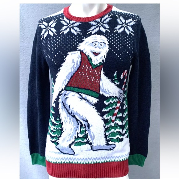 Ugly Christmas Sweater Other - Ugly Christmas Sweater Abominable Snowman Yeti Unisex Small Winter Party Fall